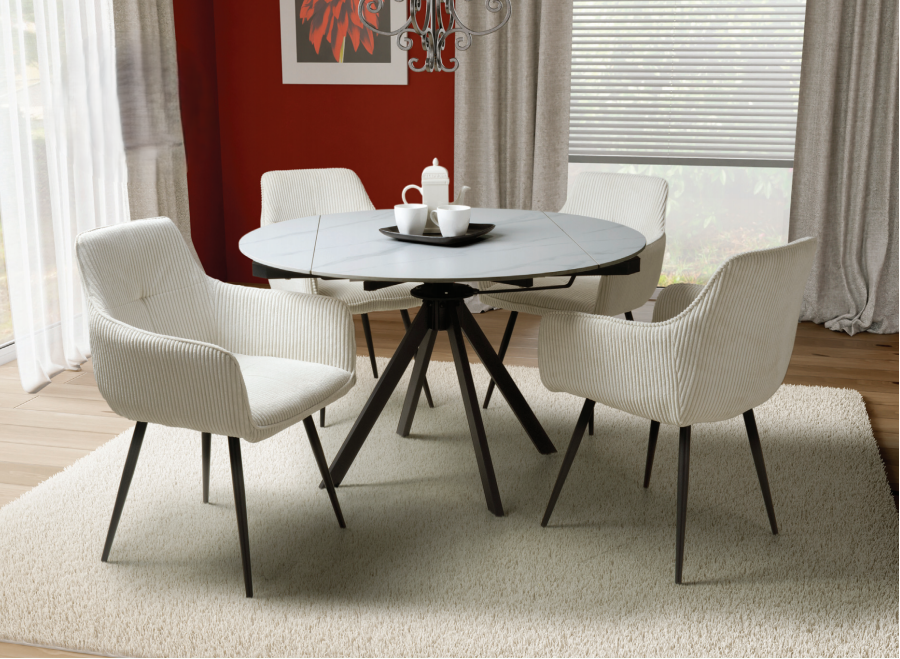 Sh- Rotana Extending Round 1.2m Dining Set