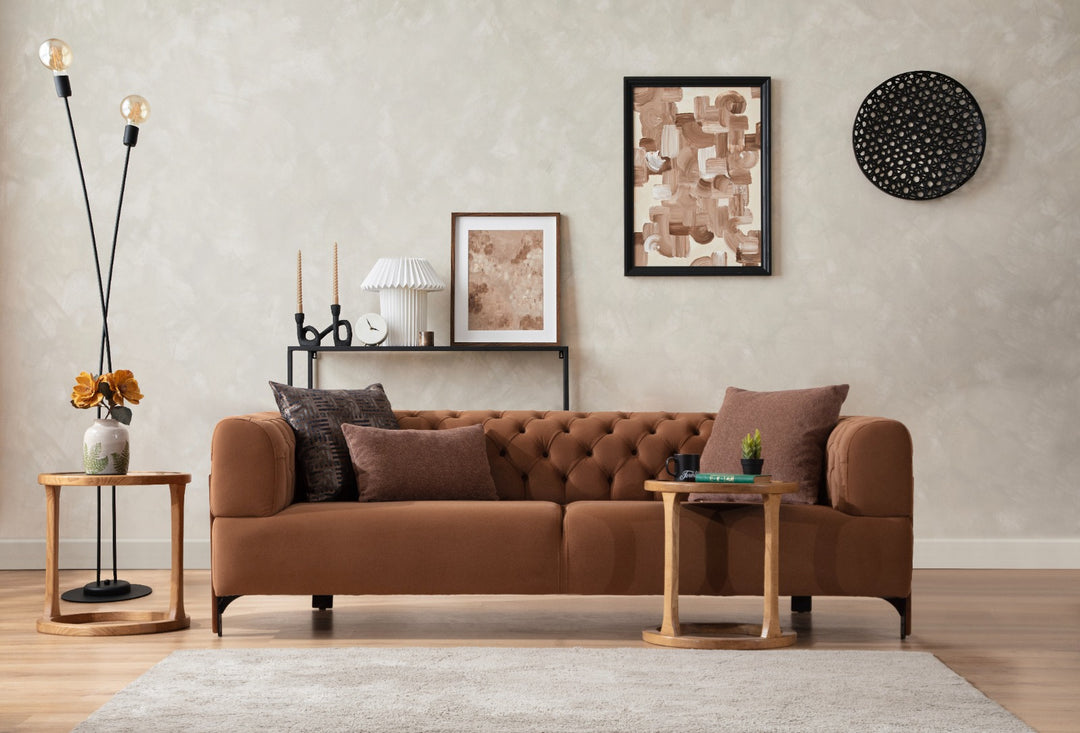 B-Cratos Wood 4 Seater  Sofa