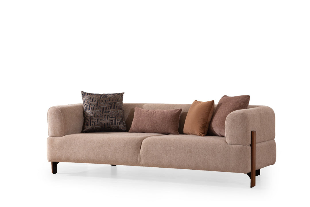 B-Cratos Wood 4 Seater  Sofa