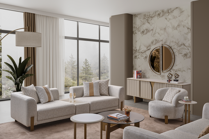 O- Hermes Coffee Table & Side Table