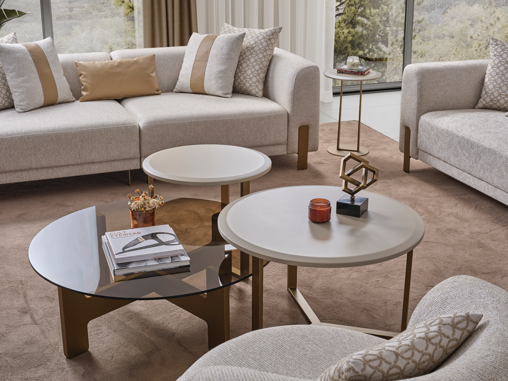 O- Hermes Coffee Table & Side Table