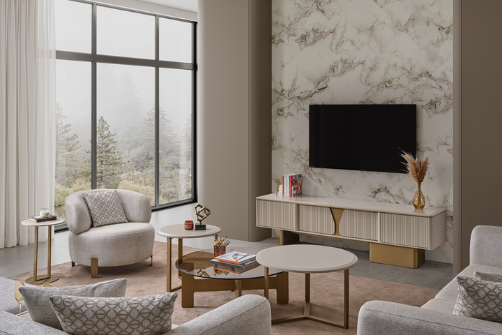 O- Hermes Coffee Table & Side Table