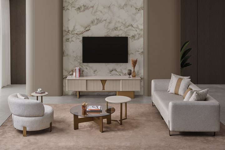 O- Hermes Coffee Table & Side Table