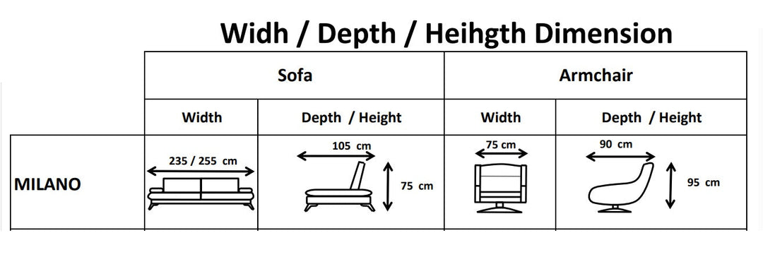 S- Milano 3 Seater Sofa